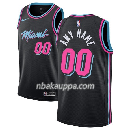 Miami Heat Custom 2018-19 Nike City Edition Musta Pelipaidat Swingman - Miesten
